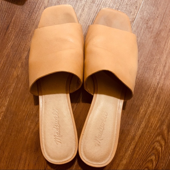 Madewell The Stacey Wedge Slide Sandal In Desert Camel size 7.5 Leather - Picture 7 of 9